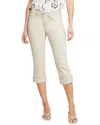 Nydj Marilyn Cuffed Cropped Straight Leg Jeans In Feather