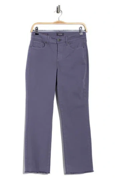 Nydj Marilyn Frayed Ankle Straight Leg Jeans In Purple