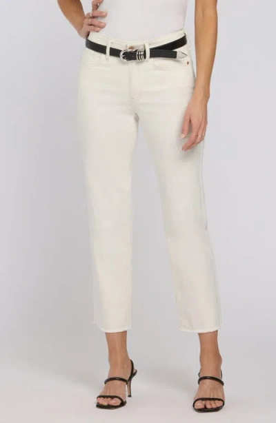 Nydj Marilyn Frayed Ankle Straight Leg Jeans In White