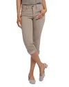 Nydj Marilyn High Rise Crop Straight Jeans In Brown