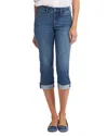Nydj Marilyn Cuffed Crop Straight Leg Jeans In Blue Ridge