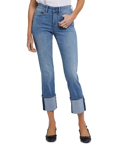 NYDJ MARILYN HIGH RISE CUFFED STRAIGHT JEANS IN BARCELONA