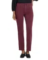Nydj Marilyn High Rise Straight Jeans In Burgundy