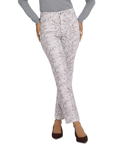 Nydj Marilyn High Rise Straight Jeans In Python Bleached In Multi