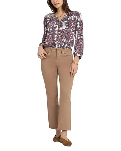 Nydj Marilyn High Rise Straight Jeans In Brown