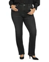Nydj Marilyn High Rise Straight Leg Jeans In Paris Lights In Black