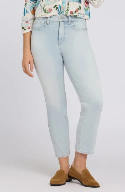 Nydj Marilyn High Waist Ankle Straight Leg Jeans In Blue