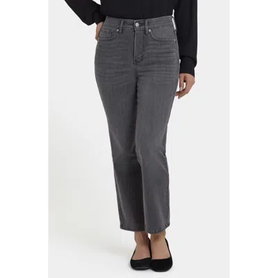 Nydj Marilyn High Waist Ankle Straight Leg Jeans In Gray
