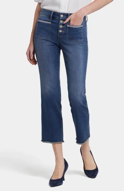 Nydj Marilyn High Waist Geo Tape Pocket Detail Ankle Jeans In Valencia Surf