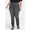 Nydj Marilyn High Waist Straight Leg Jeans In Black