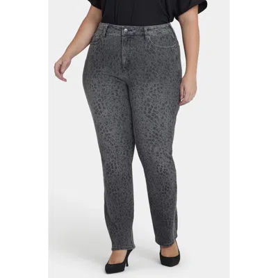Nydj Marilyn High Waist Straight Leg Jeans In Black
