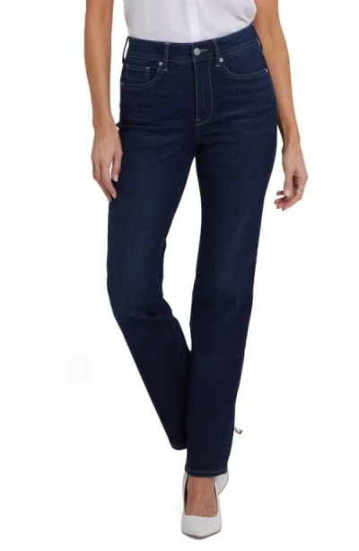 Nydj Marilyn High Waist Straight Leg Jeans In Blue