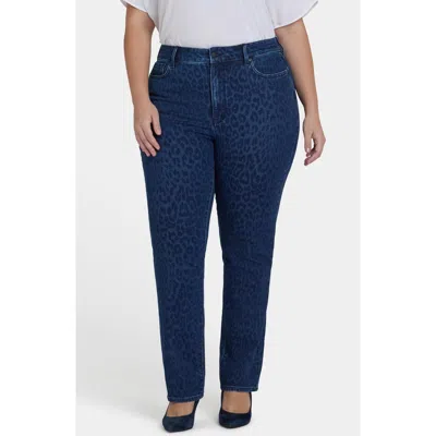 Nydj Marilyn High Waist Straight Leg Jeans In Blue