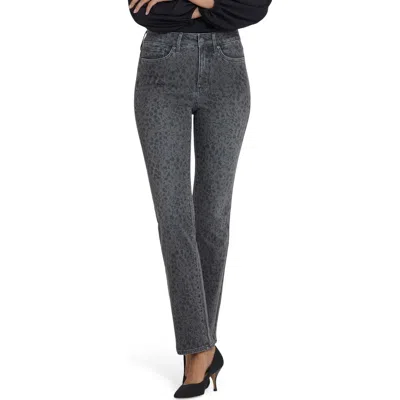 Nydj Marilyn High Waist Straight Leg Jeans In Gray