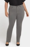 Nydj Marilyn High Waist Straight Leg Jeans In Gray