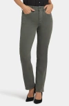 Nydj Marilyn High Waist Straight Leg Jeans In Green