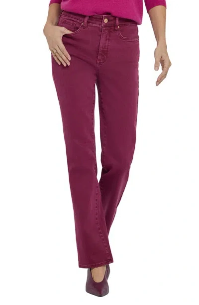 Nydj Marilyn High Waist Straight Leg Jeans In Purple