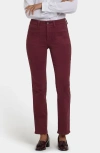 Nydj Marilyn High Waist Utility Pocket Jeans In Red