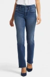 Nydj Marilyn Hollywood High Waist Frayed Hem Straight Leg Jeans