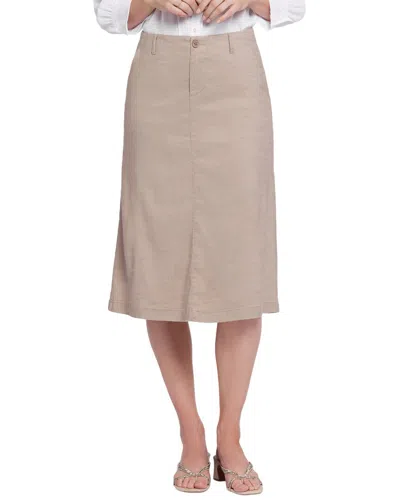 NYDJ NYDJ MARILYN LINEN-BLEND A-LINE SKIRT