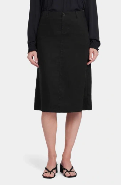 Nydj Marilyn Linen Blend A-line Skirt In Black