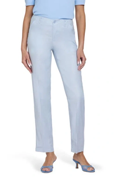 Nydj Marilyn Linen Blend Trousers In Blue