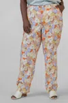 Nydj Marilyn Linen Blend Trousers In Sunset Grove In Multi