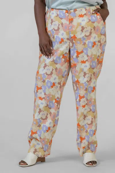 Nydj Marilyn Linen Blend Trousers In Sunset Grove In Multi