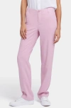 Nydj Marilyn Linen Blend Trousers In Pink Nectar