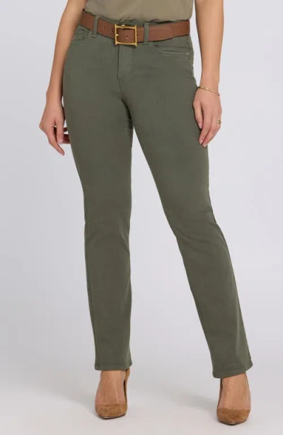Nydj Marilyn No Gapper Straight Leg Jeans In Green