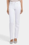 Nydj Marilyn No Gapper Straight Leg Jeans In Optic White