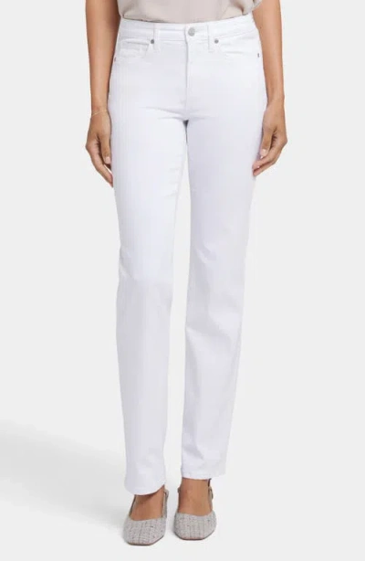 Nydj Marilyn No Gapper Straight Leg Jeans In Optic White