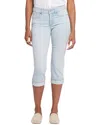 Nydj Marilyn Roll Cuff Crop Capri Jeans In Multi