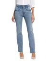 Nydj Marilyn High Waist Fray Hem Straight Leg Jeans