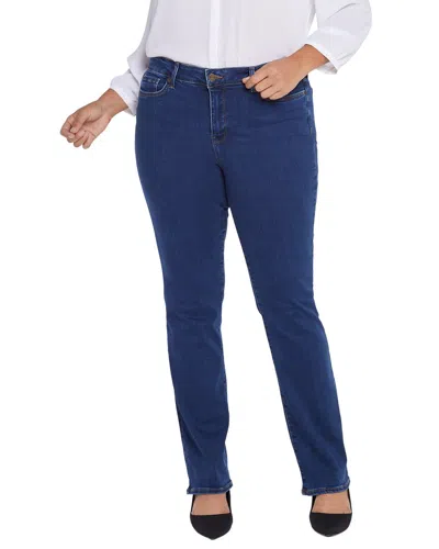 Nydj Marilyn Hollywood High Waist Straight Leg Jeans In Blue
