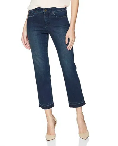 Nydj Marilyn Release Hem Straight Leg Crop Jeans In Clean Beze In Multi