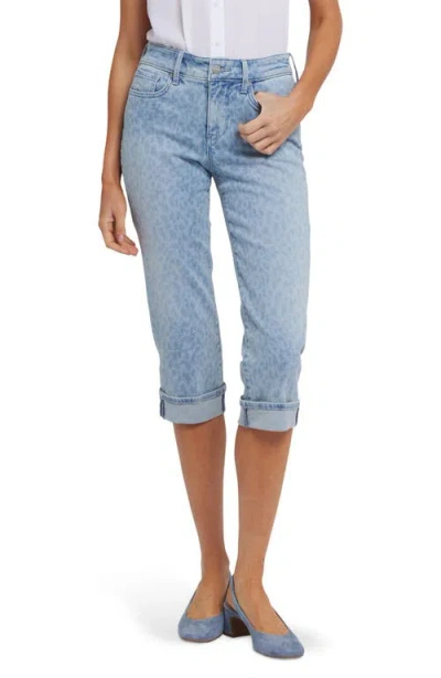 Nydj Marilyn Roll Cuff Crop Capri Jeans In Alpine Spirit