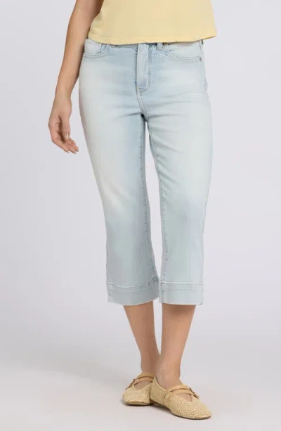 Nydj Marilyn Split Cuff Crop Capri Jeans In Blue