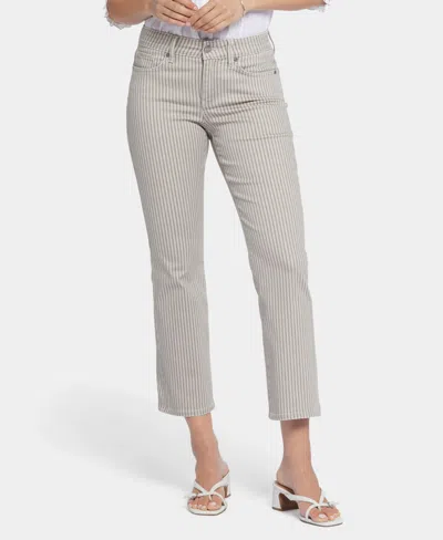 Nydj 's Marilyn Straight Ank Jeans In Sandbar Stripe
