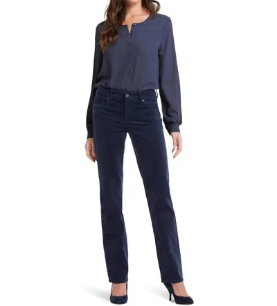Nydj Marilyn Straight Corduroy Jeans In Starless Sky In Multi