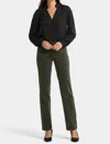 Nydj Marilyn Straight Corduroy Jeans In Vine Leaf