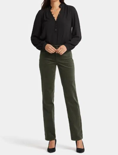 Nydj Marilyn Straight Corduroy Jeans In Vine Leaf