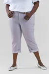 Nydj Marilyn Straight Crop Cuff Jeans In Pearl Gray In Multi