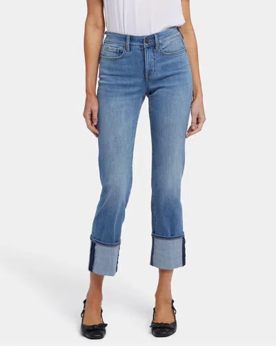 Nydj Marilyn Straight Cuff Leg Jeans In Barcelona In Blue