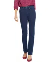 Nydj Marilyn Womens Stretch Denim Straight Leg Jeans In Blue