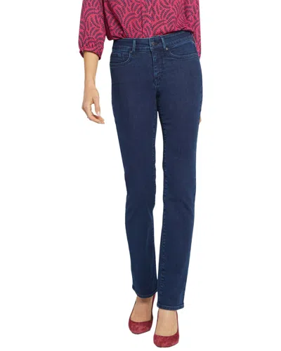 Nydj Marilyn Womens Stretch Denim Straight Leg Jeans In Blue