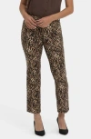 Nydj Marilyn Straight Leg Ankle Jeans In Animal Print
