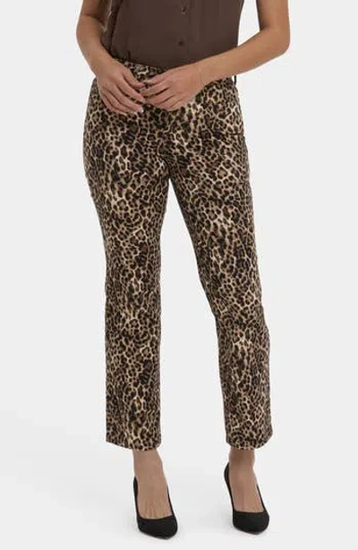 Nydj Marilyn Straight Leg Ankle Jeans In Animal Print