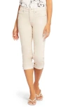 Nydj Marilyn Cuffed Cropped Straight Leg Jeans In Feather In Feather