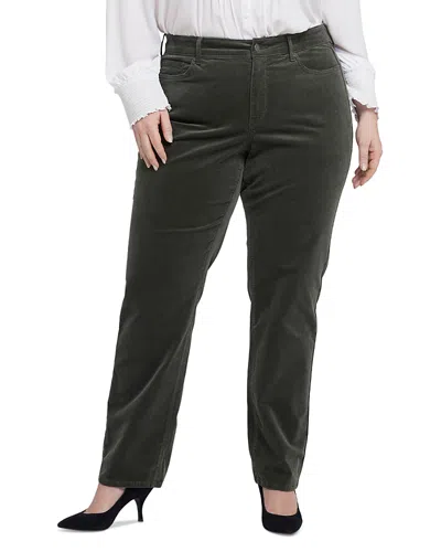 Nydj Marilyn Straight Leg Corduroy Pants In Gray